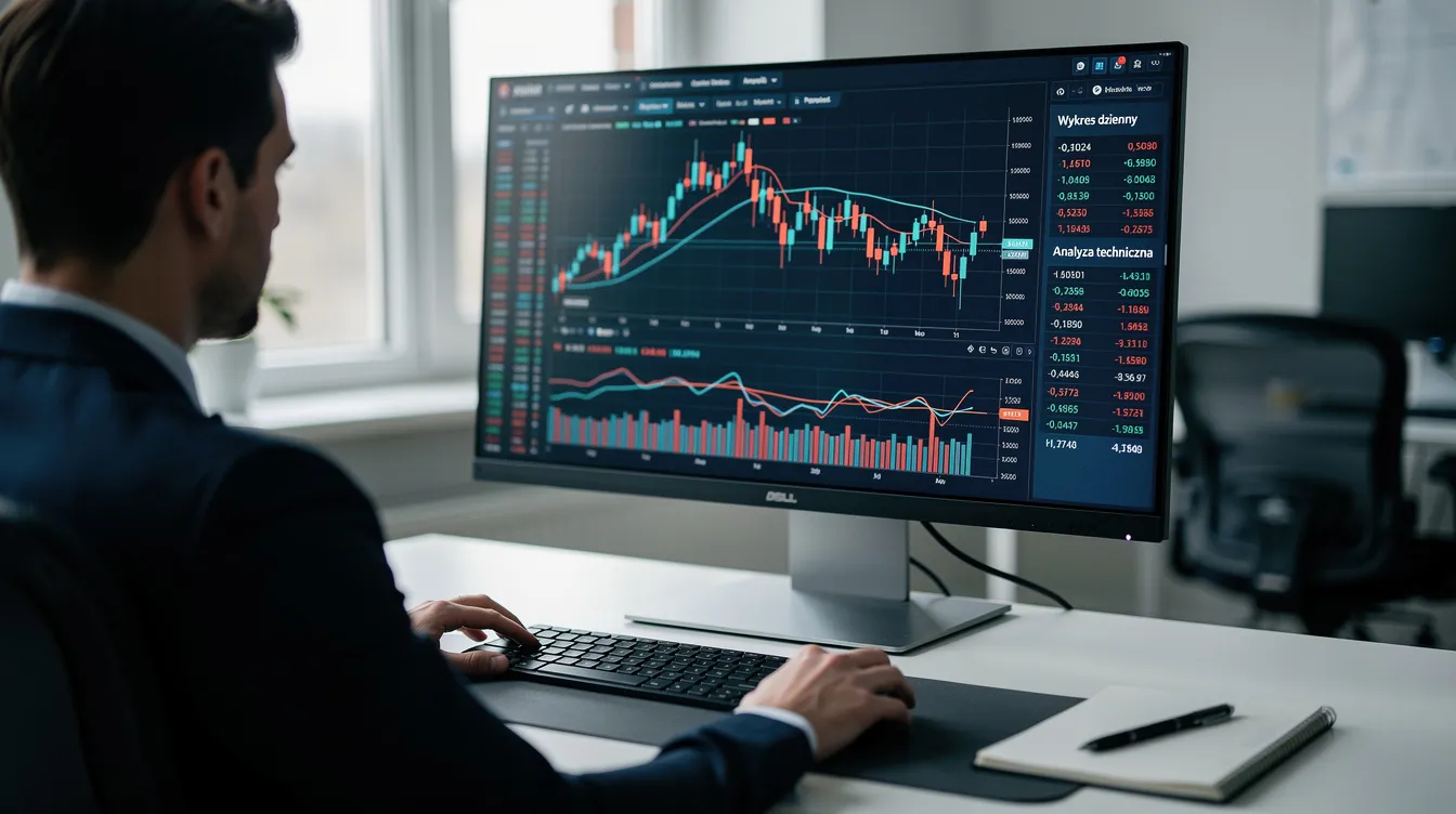 402c8955 0f9c 4928 b313 5c7f5240c792 Na obrazie widoczna jest osoba analizująca wykresy finansowe na monitorze komputera w biurze, co ilustruje znaczenie rachunkowości zarządczej w podejmowaniu trafnych decyzji dotyczących działalności przedsiębiorstwa. W tle znajdują się dokumenty i notatki, które mogą zawierać dane niezbędne do oceny wyników finansowych oraz ewidencji kosztów.