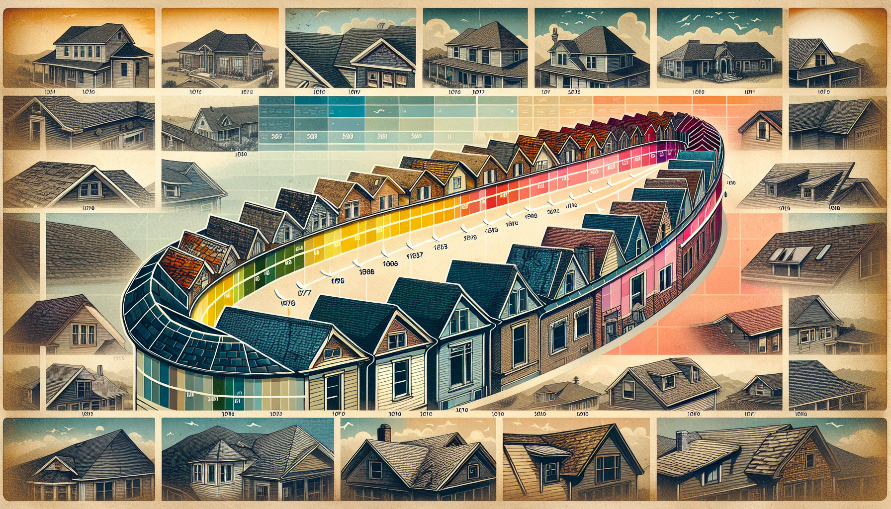 A visual representation of the decline of t lock shingles in roofing.