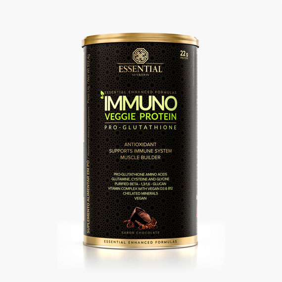 Immuno Veggie protein, a proteína vegana da Essential. Fonte da imagem: site oficial da marca. 
