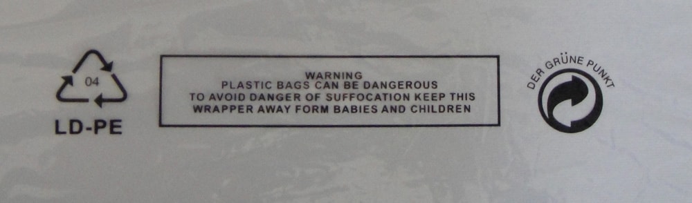 Suffocation Text on a plastic Bag