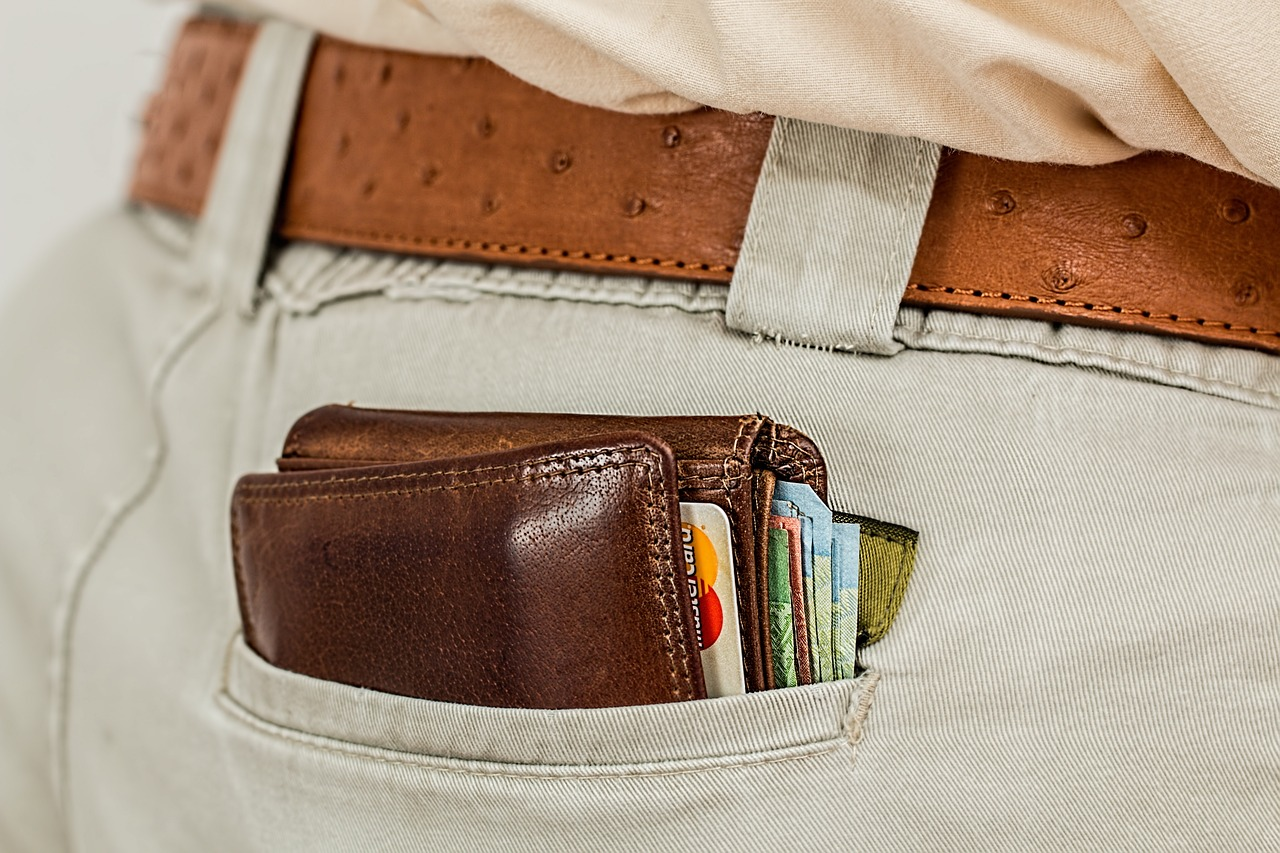 A man with a wallet in his back pocket