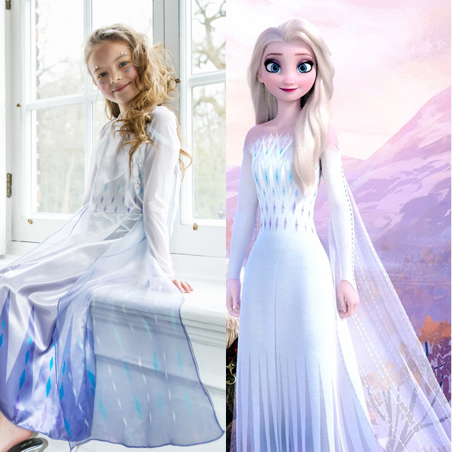 Luxe kristallen Frozen Elsa jurk
