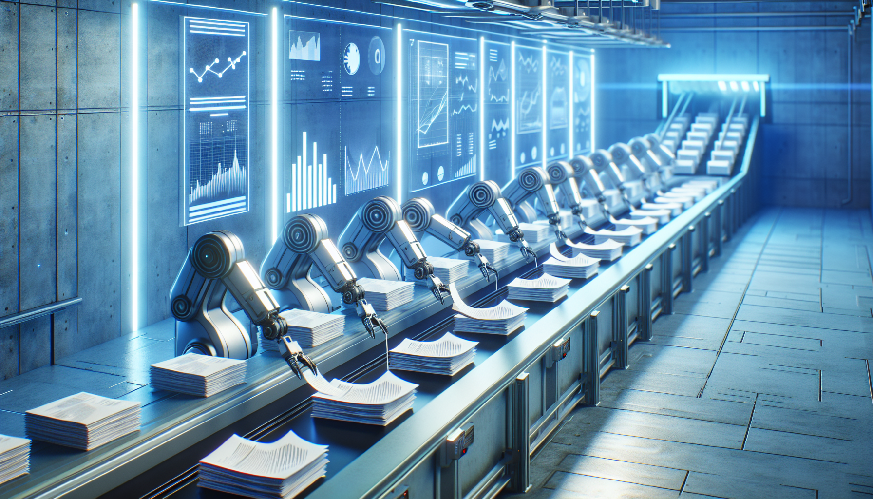 Illustration of automated invoice processing