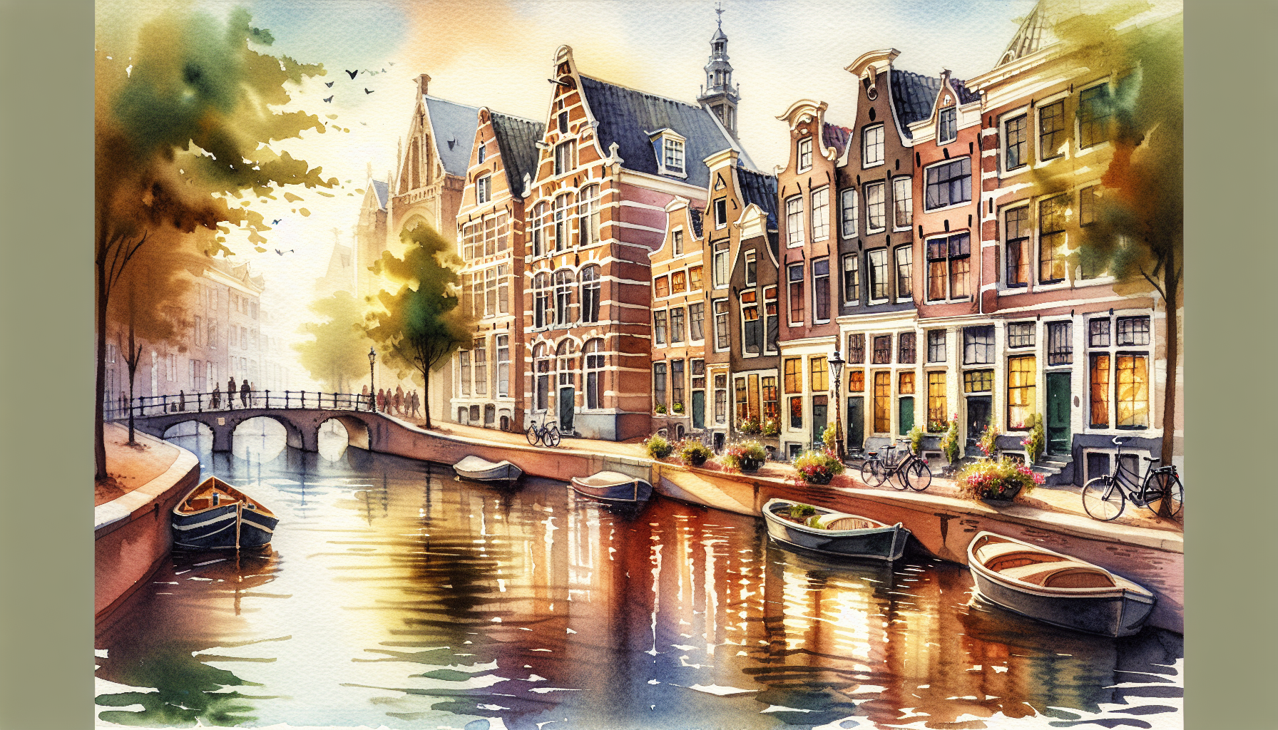 A picturesque view of Amsterdam's iconic canals, ideal for visitors beyond the stag do.