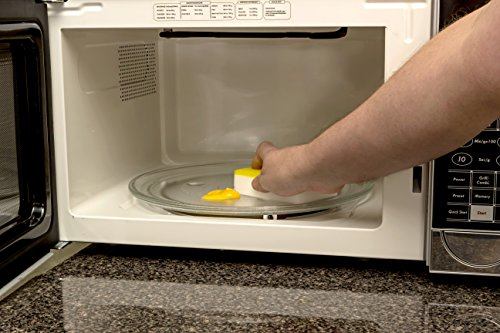 clean your microwave with a melamine sponge