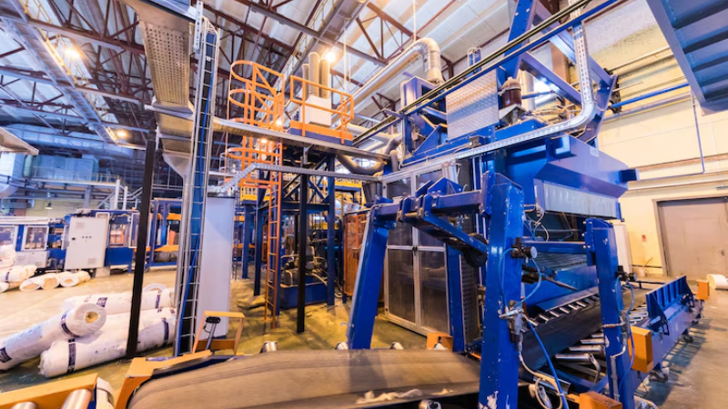 Synthetic rubber factory processing compression molding