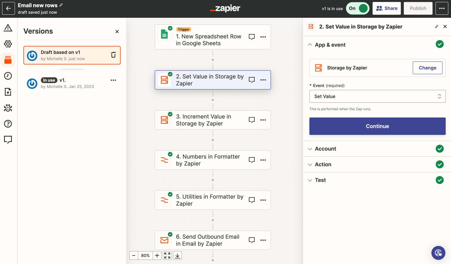 A screenshot of Zapier, a popular option for integrating different software systems.