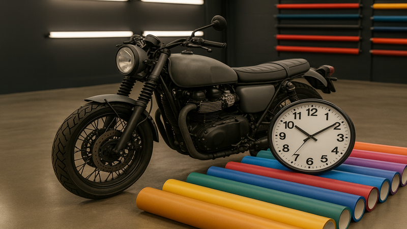 By following some tips you can wrap a motorbike in no time