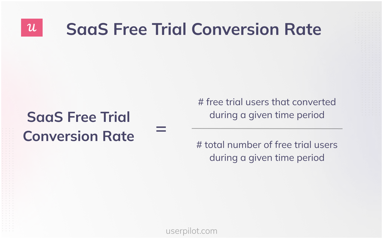 Free trial conversion rate calculation