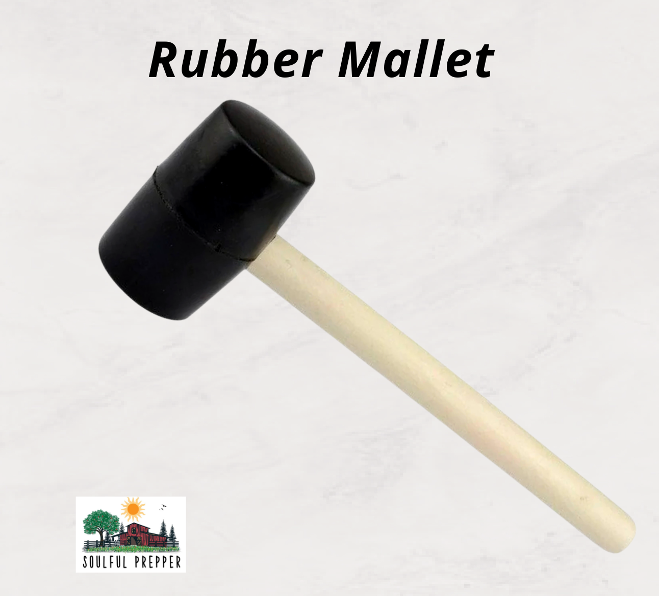 Rubber Mallet for storing food in plastic buckets