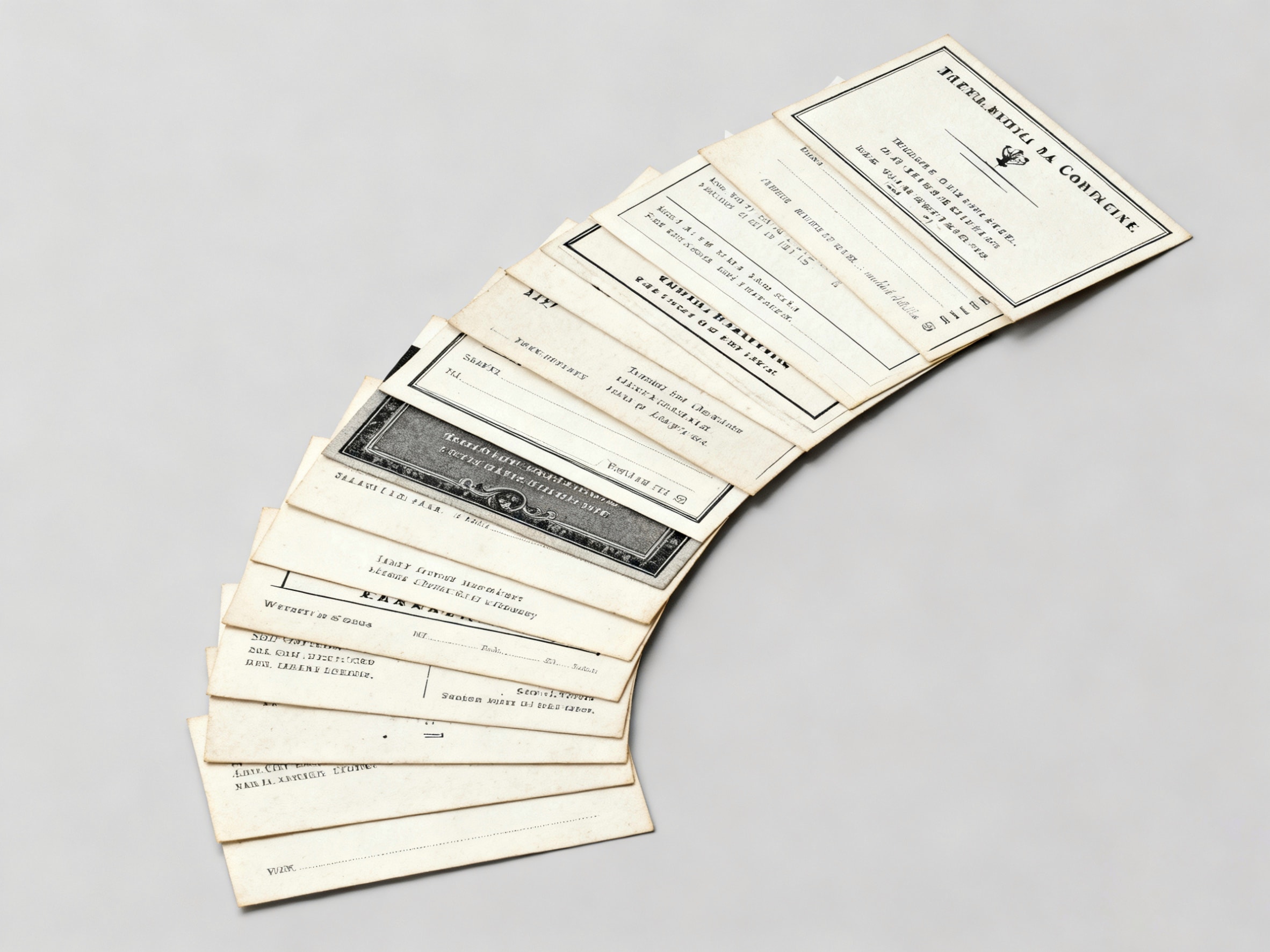 Print paper business cards with contact information printed.