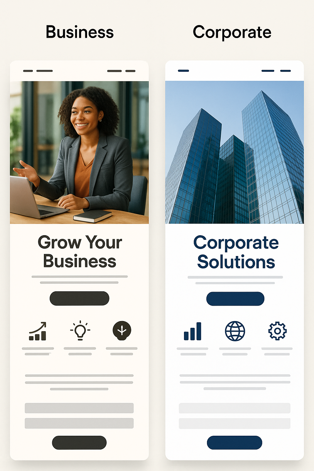 Business Website vs. Corporate Website Design