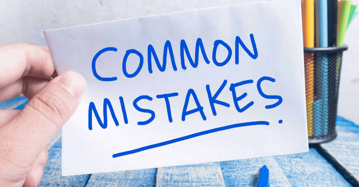 Common mistakes made by affiliate marketers.