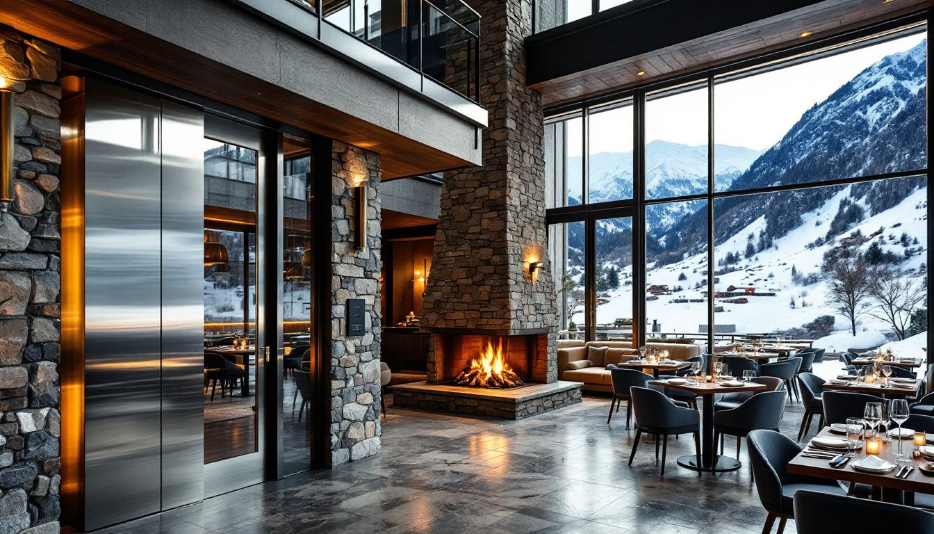 A cozy mountain restaurant in Pas de la Casa, offering a warm atmosphere after skiing.