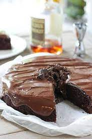 Double Chocolate Whiskey Cake with Whiskey Ganache - Laughing Spatula