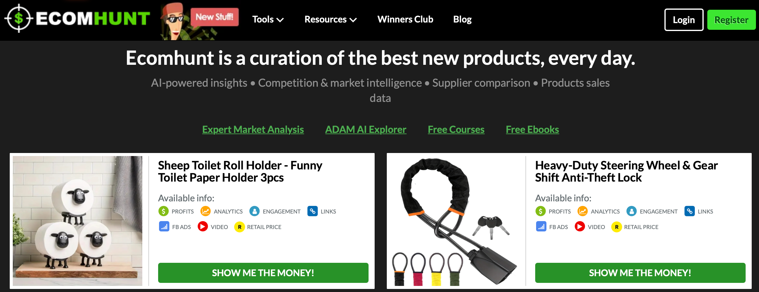ai tools for dropshipping - ecomhunt