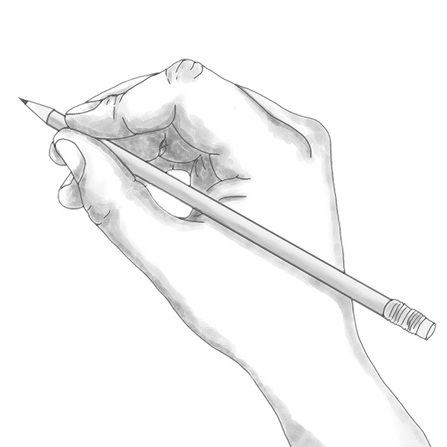hand, pencil, holding easy drawings