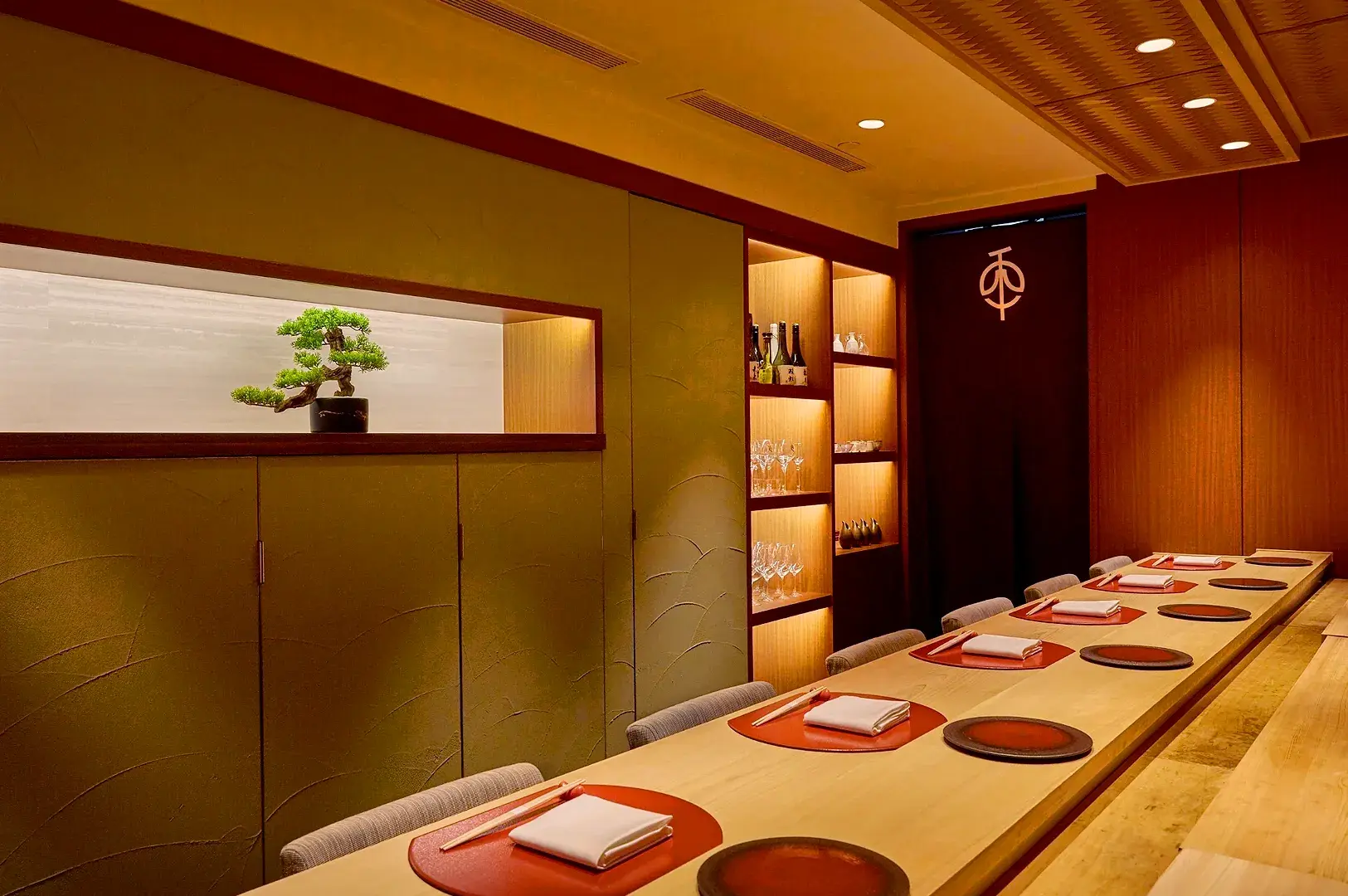 Premium Japanese sushi dish featuring fresh red seafood and garnishes at Shoukouwa Sushi at One Fullerton Singapore