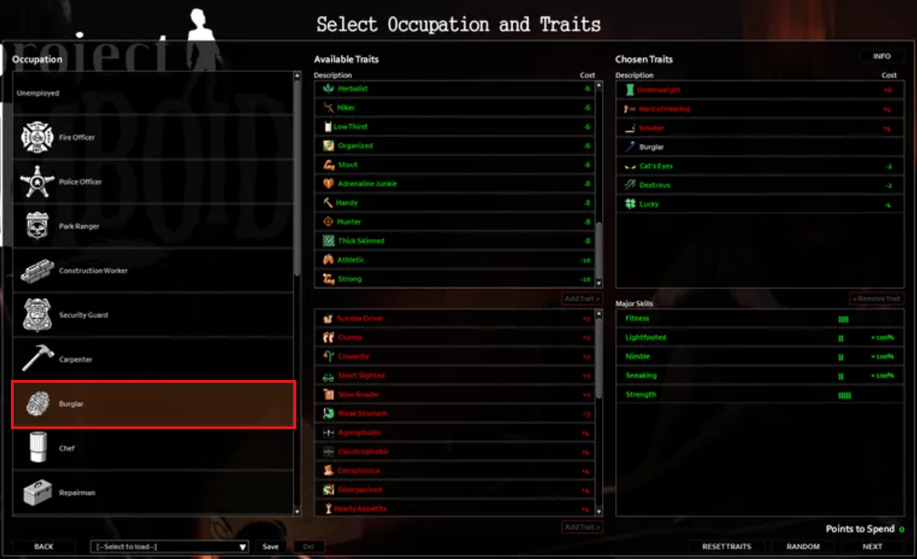 Project Zomboid Burglar
