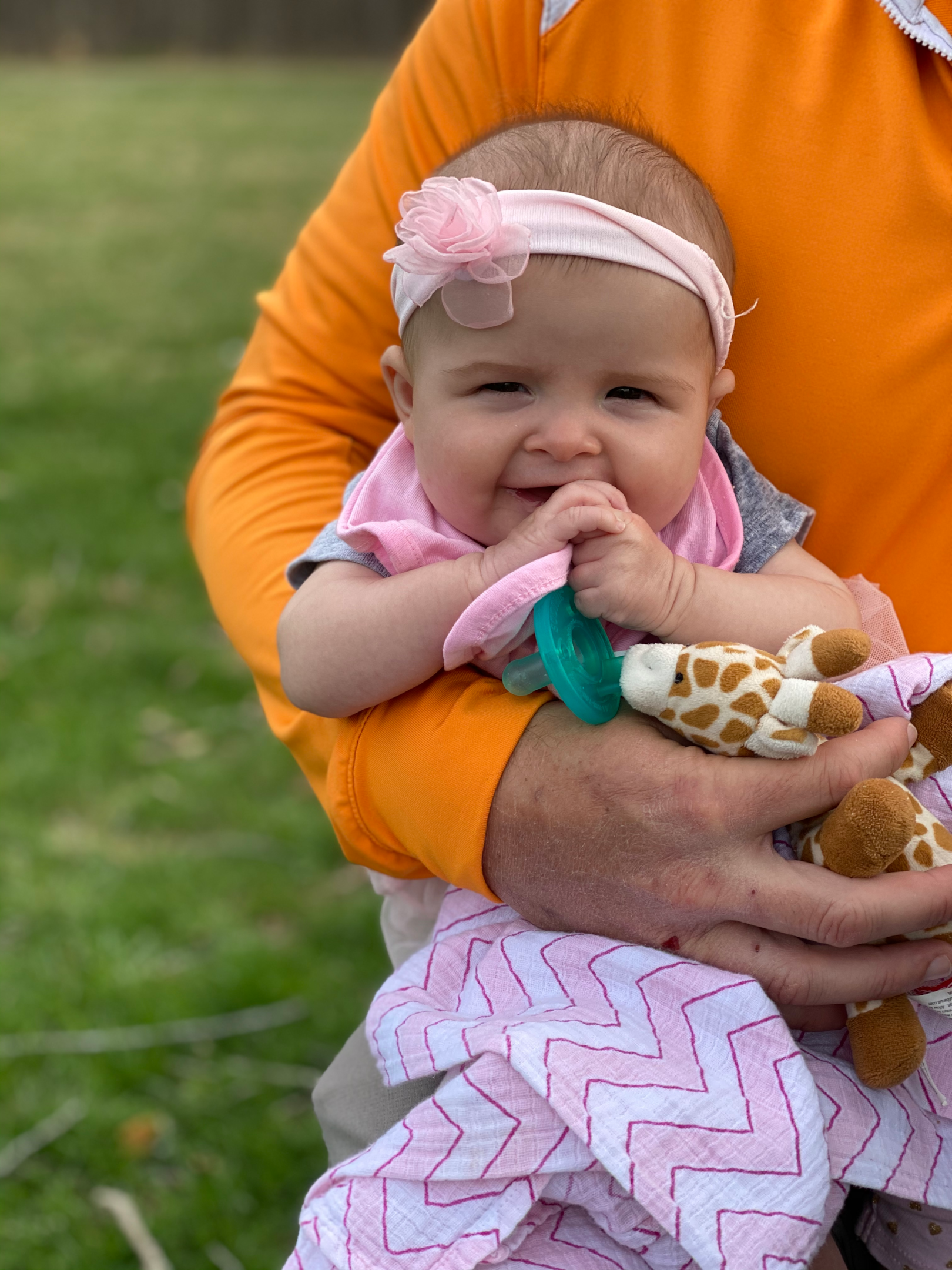 We always love the Wubbanub Pacifiers with the stuffed animals on them.