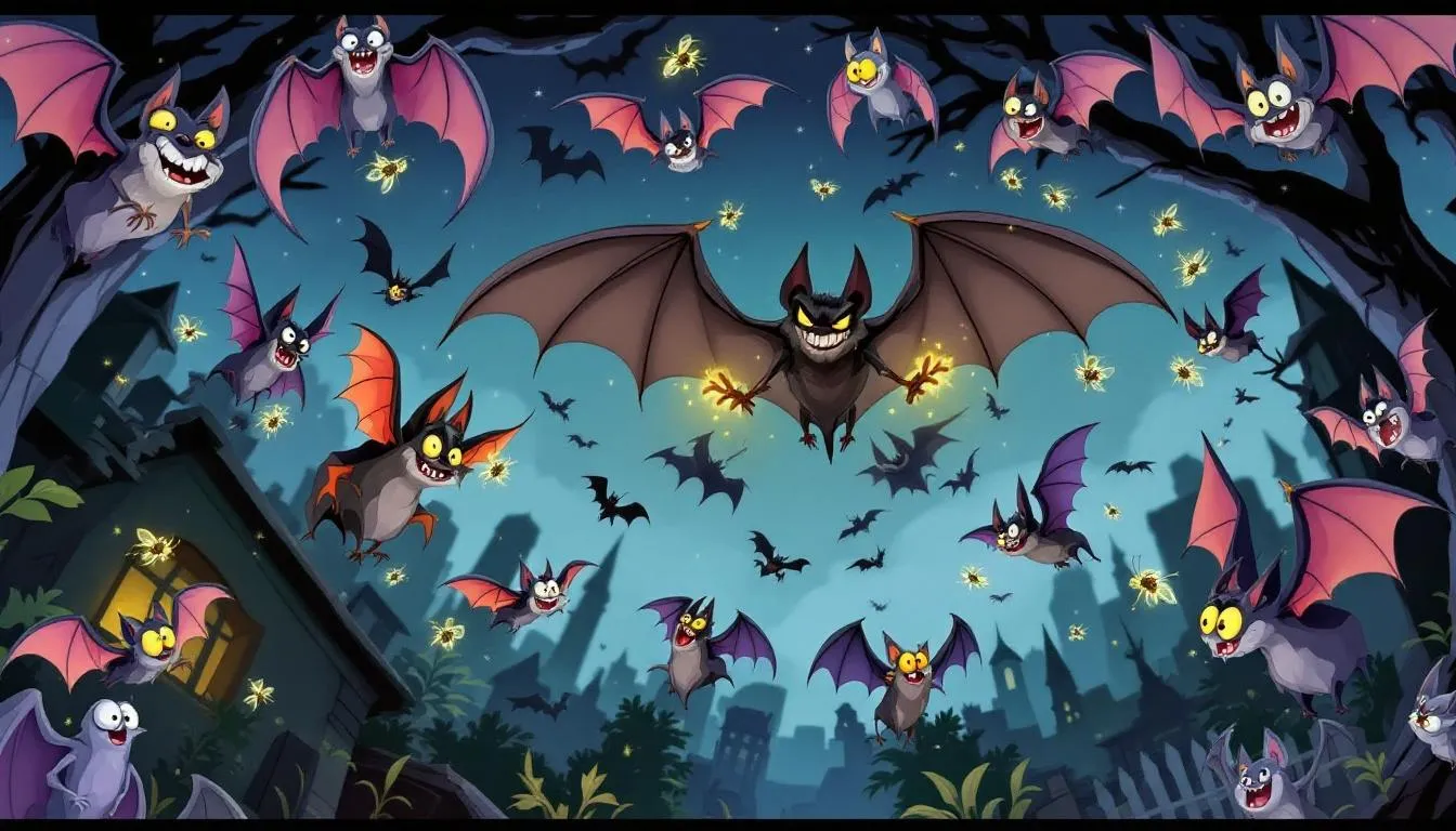 A collage of various bat species found in Atlanta, highlighting their importance in pest control.
