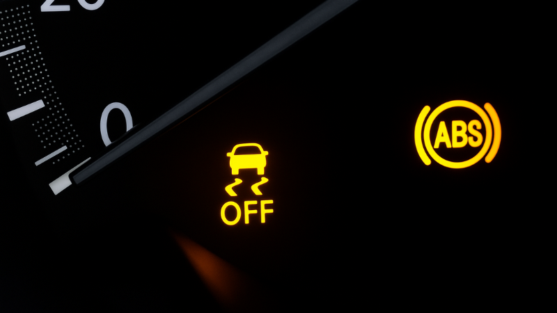 ABS and car's braking system lights both are illuminating 