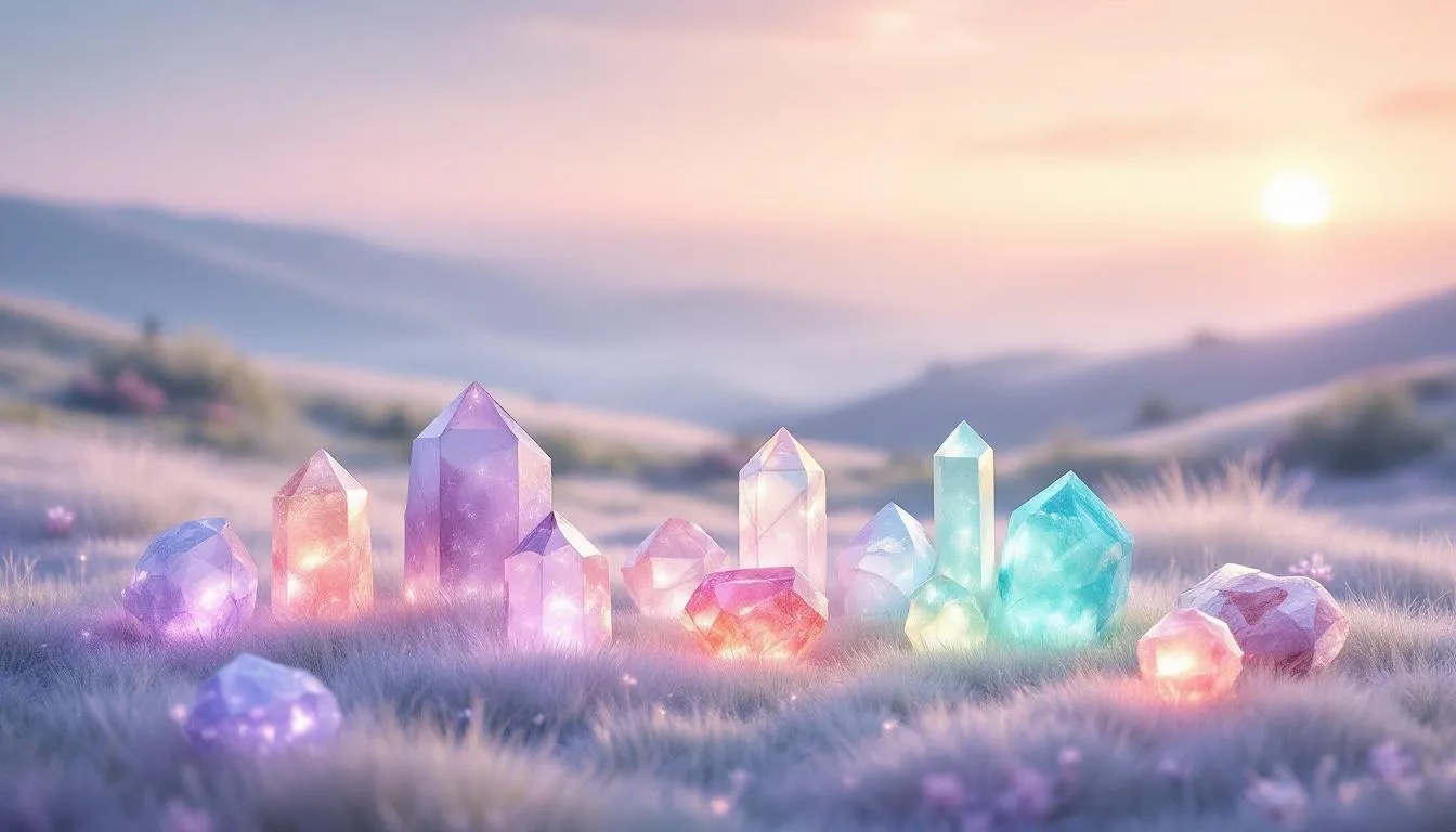 A collection of various crystals representing their energies for building trust.