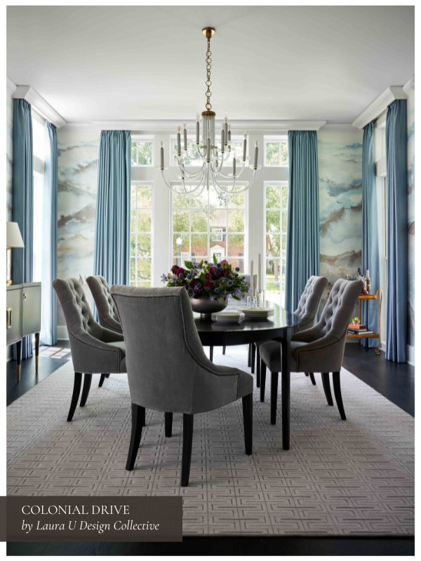 chandelier in dining room