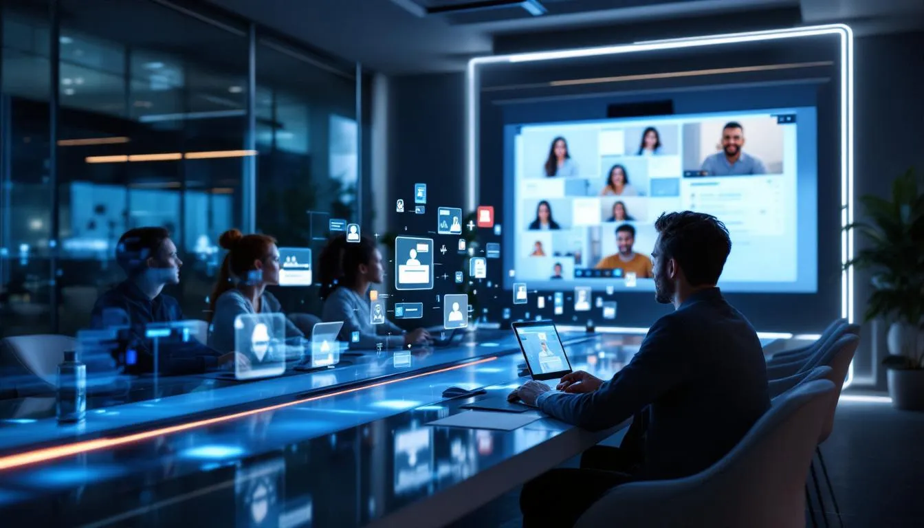 Een afbeelding die de samenwerking in Microsoft Teams met Copilot toont.