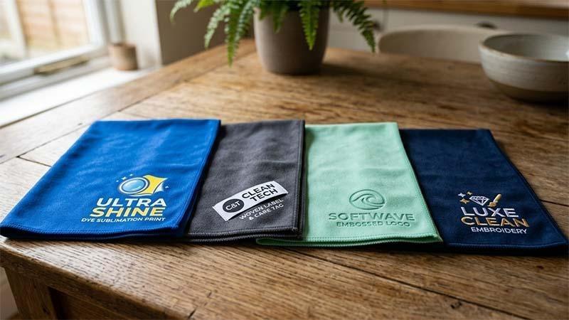 Custom microfiber cloths with custom logos