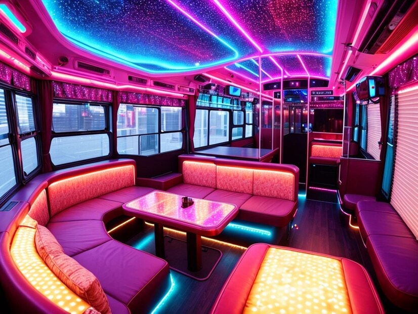 Party bus rental services by Limo Rentals, Toronto.