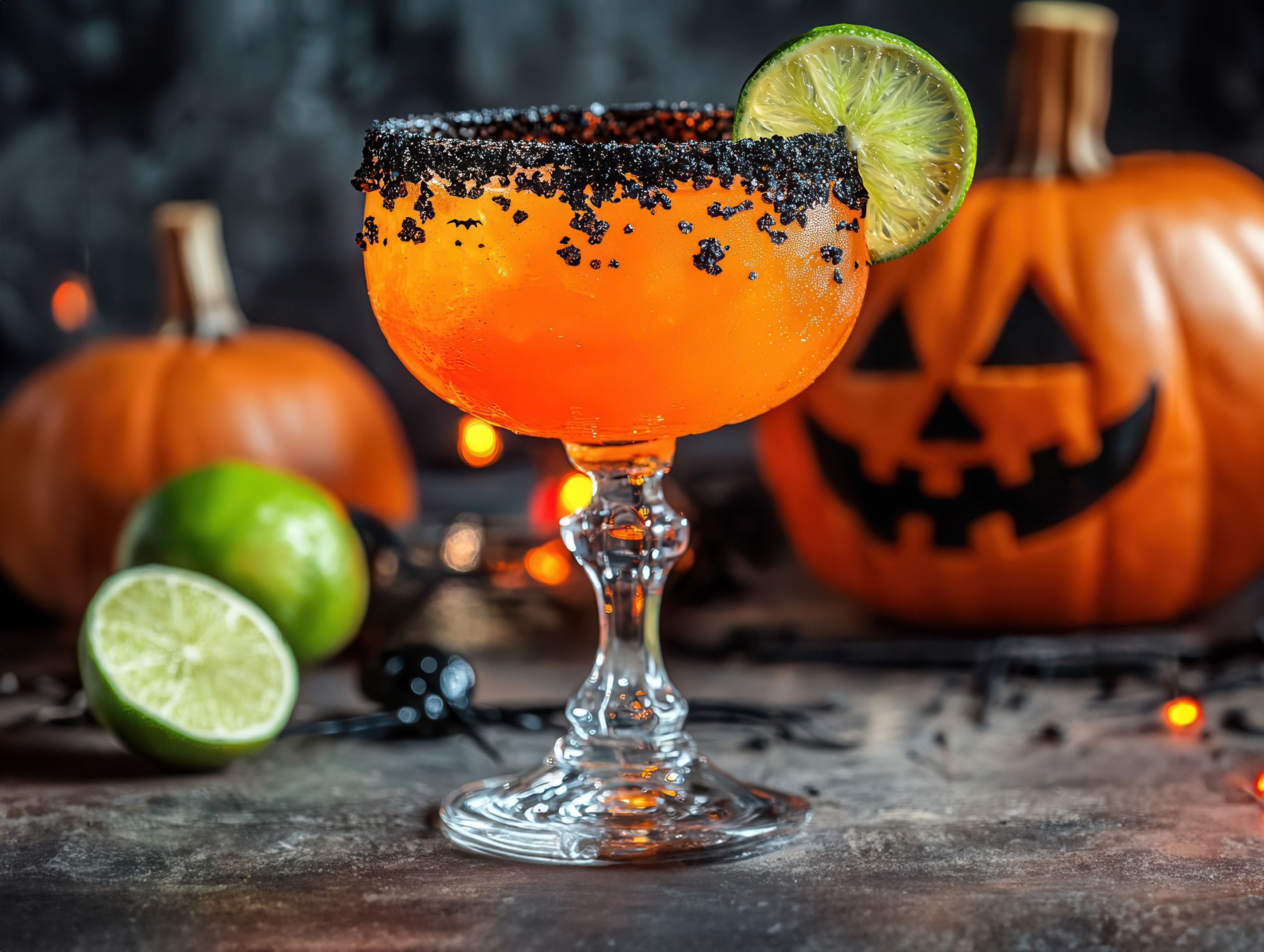 A Black Salt Rim Adds A Wickedly Delightful Twist To Your Halloween Drink, Perfect For Spooky Sips This Season!