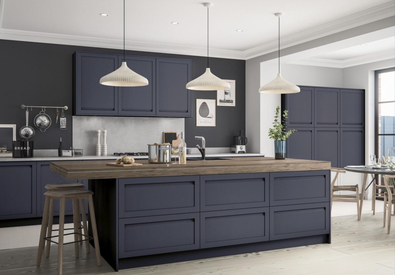 Painted solid wood modern kitchen