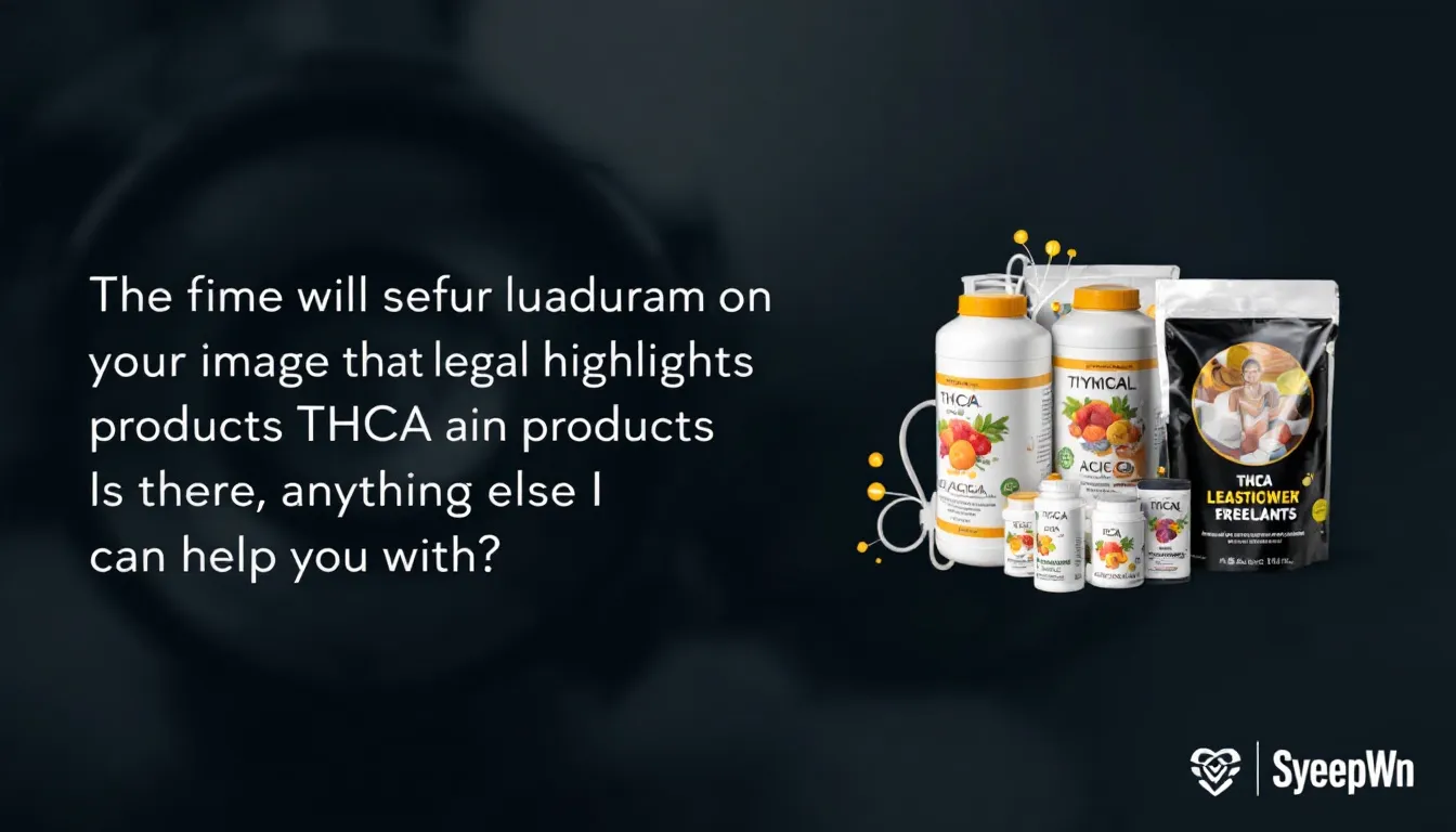 A display of THCA products available for medical and recreational use in California, highlighting their legality.