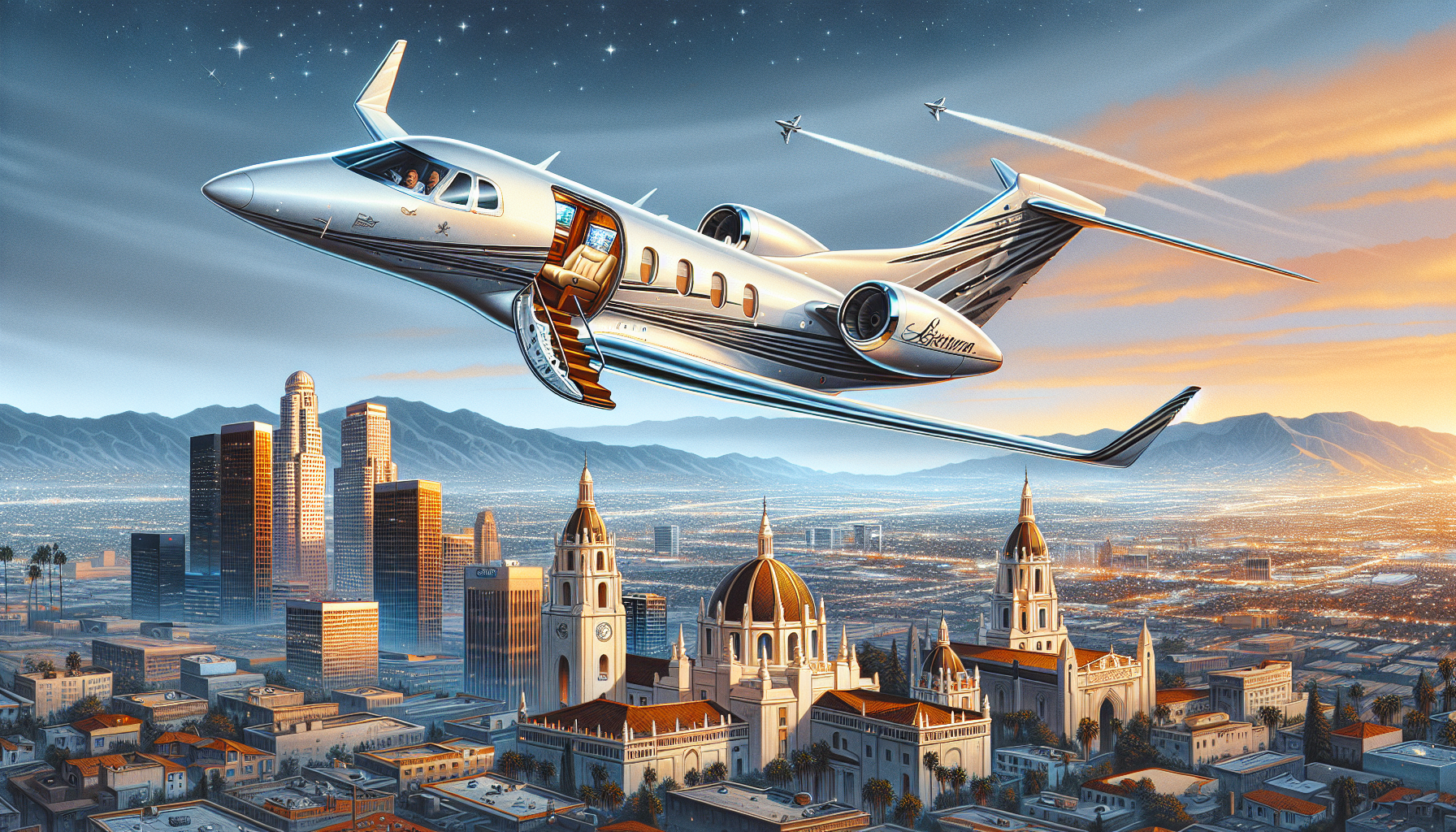 Luxurious private jet charter services in Pomona, CA