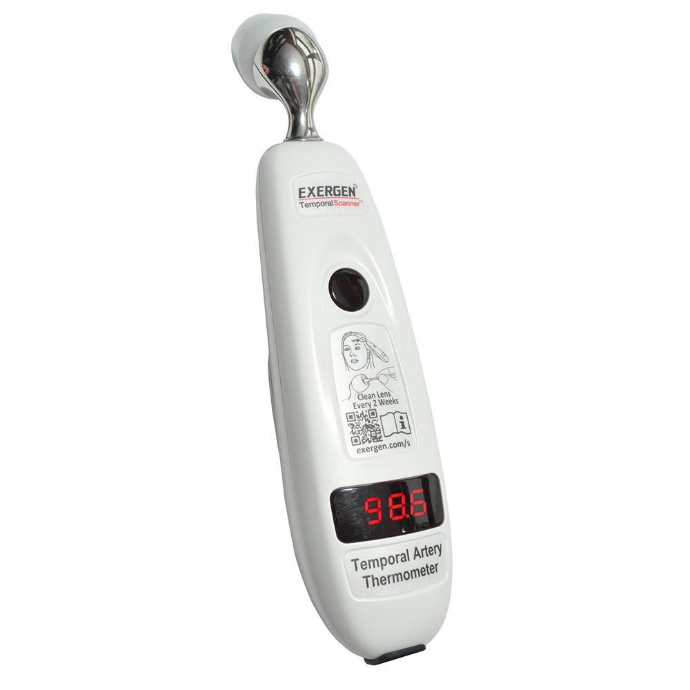 Temporal artery thermometer for quick non-contact temperature readings