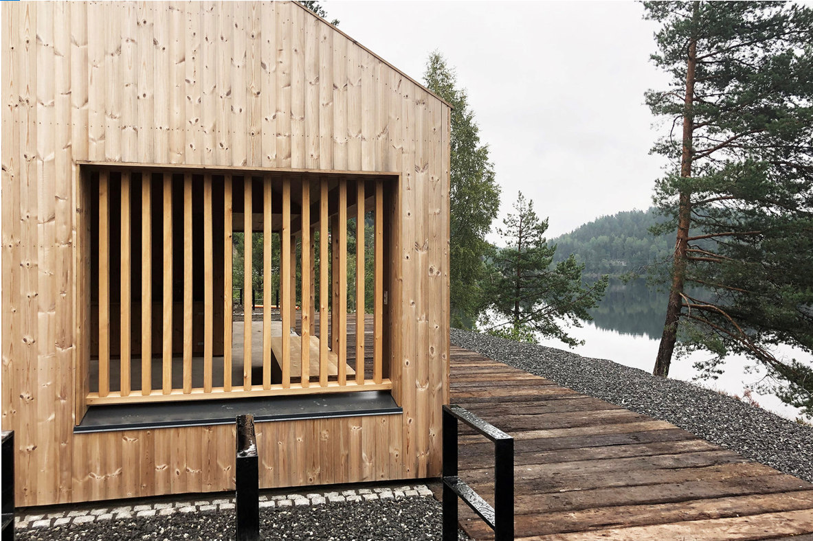 Thermory_Benchmark_thermo-pine_Cladding_Public building_Neslandsvatn Norway_Feste Sør AS architects