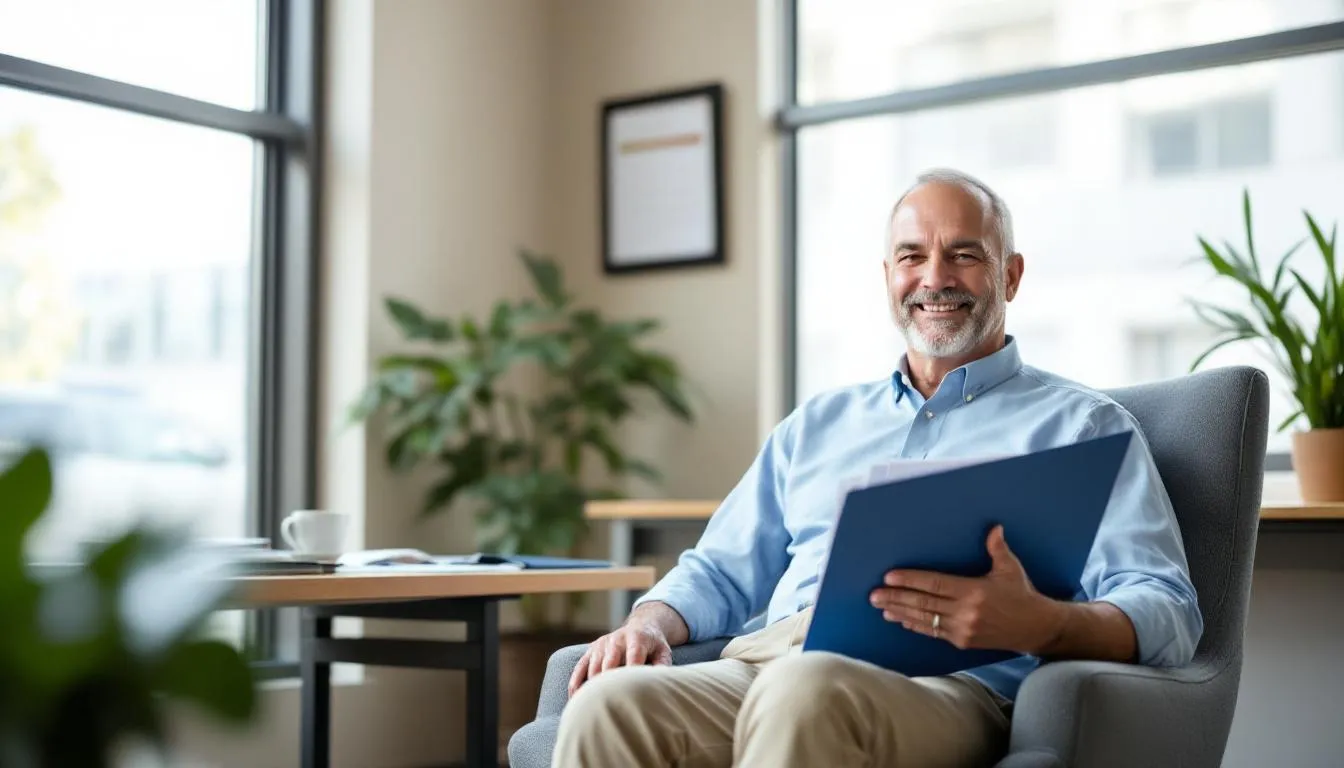 An injured worker is joyfully receiving workers compensation benefits in Colorado, surrounded by supportive family members, symbolizing the relief that comes from successful workers comp claims. The scene emphasizes the importance of medical treatment and financial support for injured workers as they navigate the claims process.