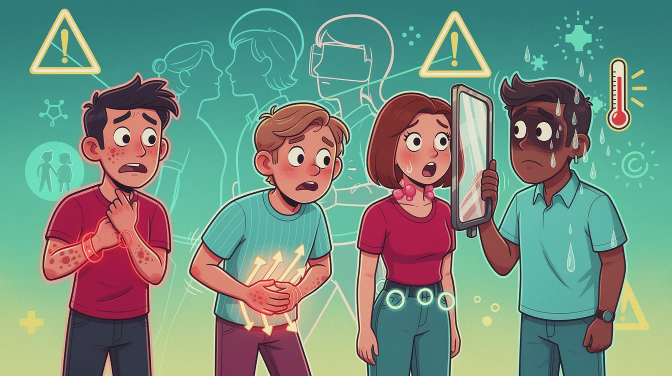 How Can I Catch Various STDs and STIs: Transmission, Symptoms, and Prevention 5 - Consent Culture An image showing common symptoms of STDs and STIs.
