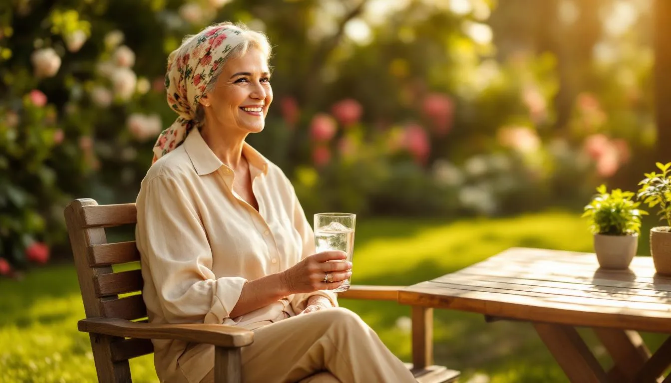 A person drinking water, emphasizing hydration for energy.