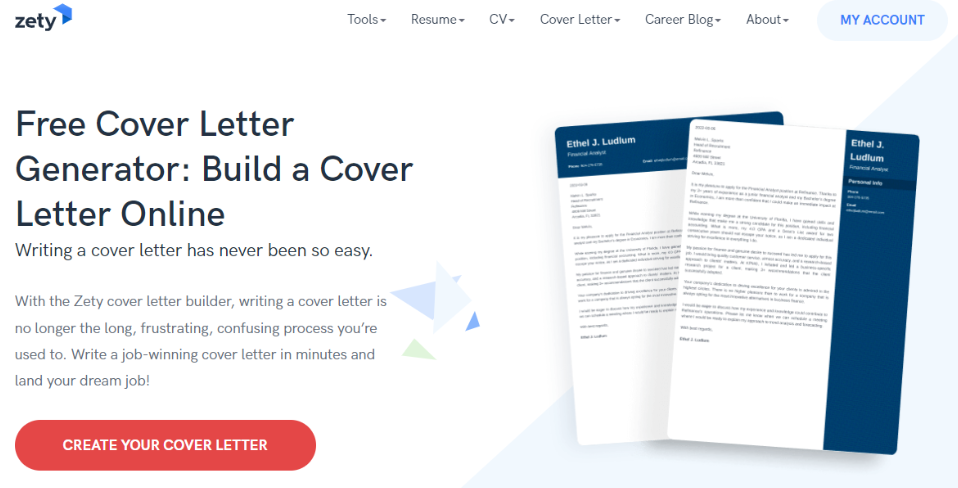 zety cover letter generator