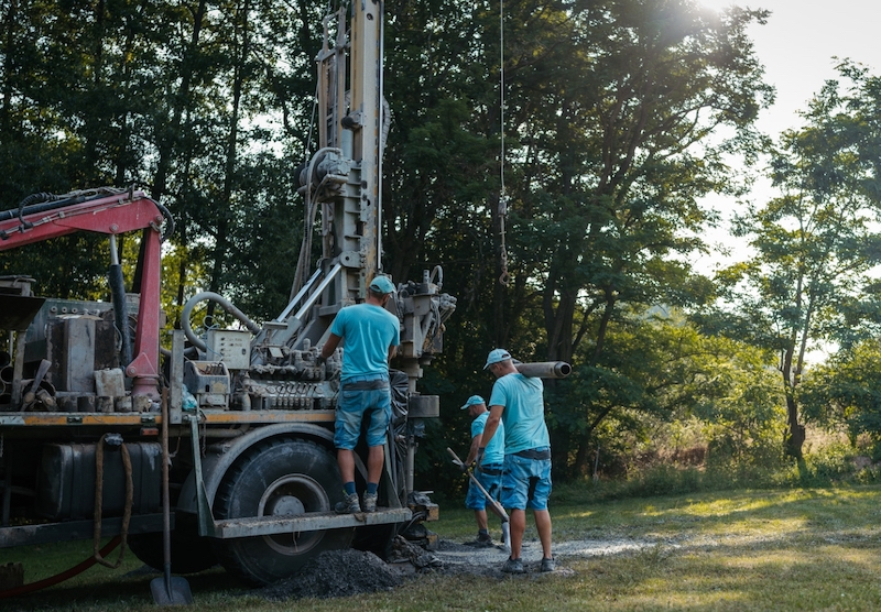 The operators are drilling the well.