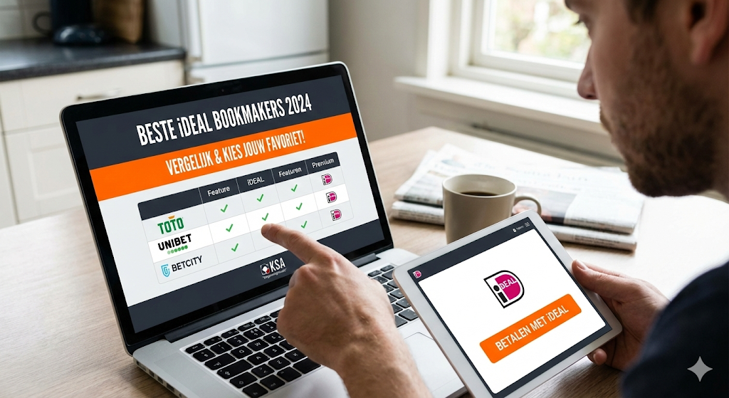 Beste iDEAL bookmakers 2024 vergelijken – overzicht van legale Nederlandse bookmakers die iDEAL accepteren, met veilige transacties, directe stortingen en hulp bij het kiezen van de beste iDEAL bookmaker voor online wedden op sport.