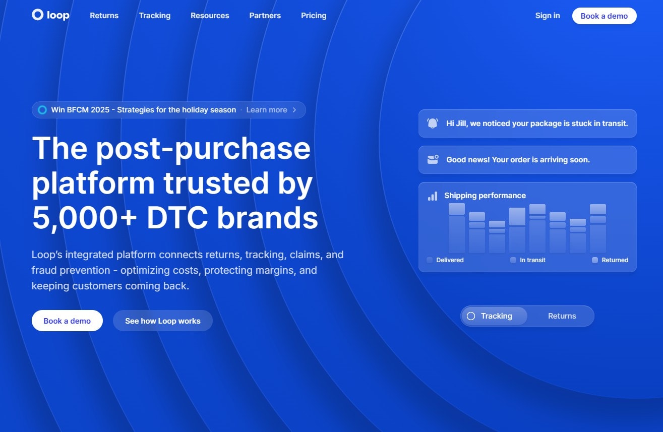 parcellab alternatives: Loop Returns