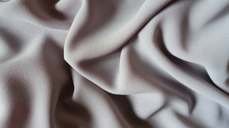A close-up image of a gray Georgette fabric