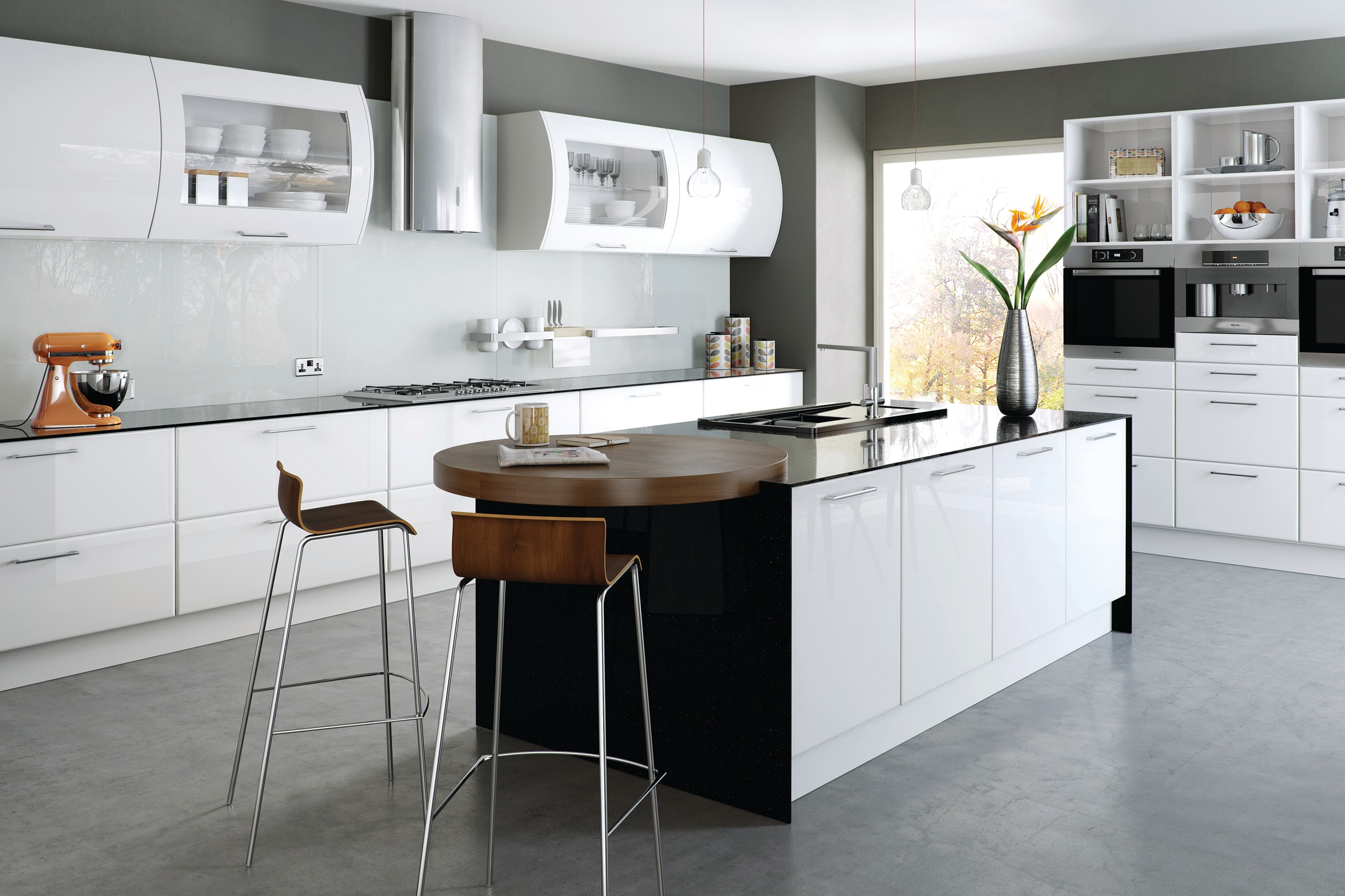 spacious open family kitchen