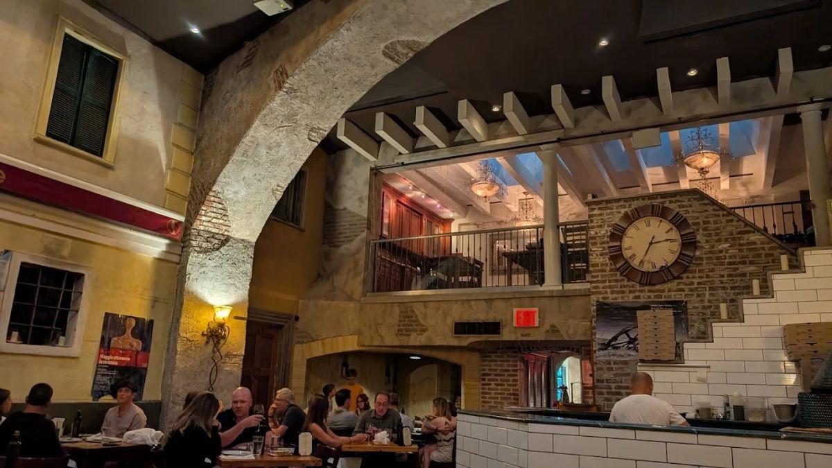 Zero Otto Nove's restaurant interior showcases the old world charm in Bronx's Little Italy
