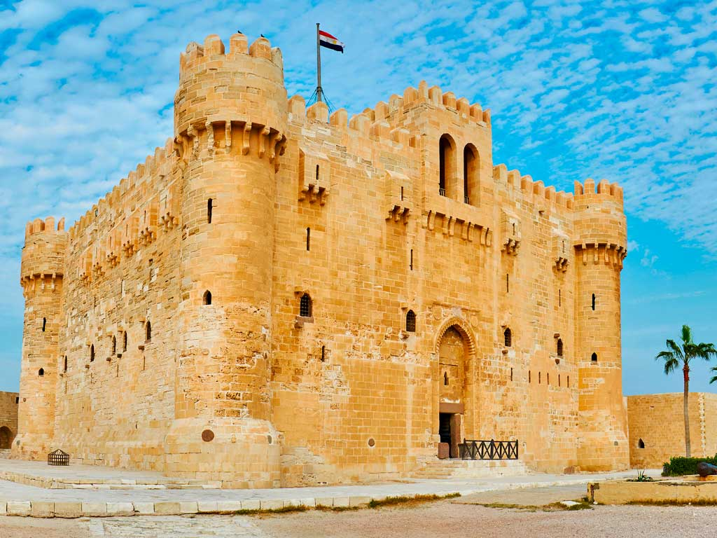 Ancient fortress overlooking the Mediterranean Sea