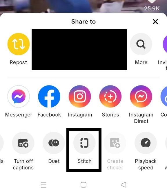 Use stitch to work with other TikTok creators.