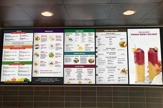 menu board design